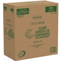 Food Containers & Lids | Dart C57PST1 ClearSeal 5.8 in. x 6 in. x 3 in. Hinged-Lid Plastic Containers - Clear (500/Carton) image number 0