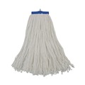 Mop Heads | Boardwalk BWK716RCT 16 oz. Cut-End Lie-Flat Rayon Wet Mop Head - White (12/Carton) image number 0