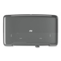 Toilet Tissue Dispensers | Tork 5555290 17 in. x 5.69 in. x 10.13 in. Elevation Bath Tissue Mini-Jumbo Roll Twin Dispenser - Black (1/Carton) image number 0