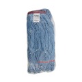 Mop Heads | Boardwalk BWK503BLNB 1 in. Super Loop Cotton/Synthetic Fiber Wet Mop Head - Large, Blue (12/Carton) image number 1