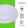 Food Containers & Lids | Eco-Products EP-SBLID Salad Bowl Lid for 24, 32, 48 oz. Bowls - Clear (300/Carton) image number 6